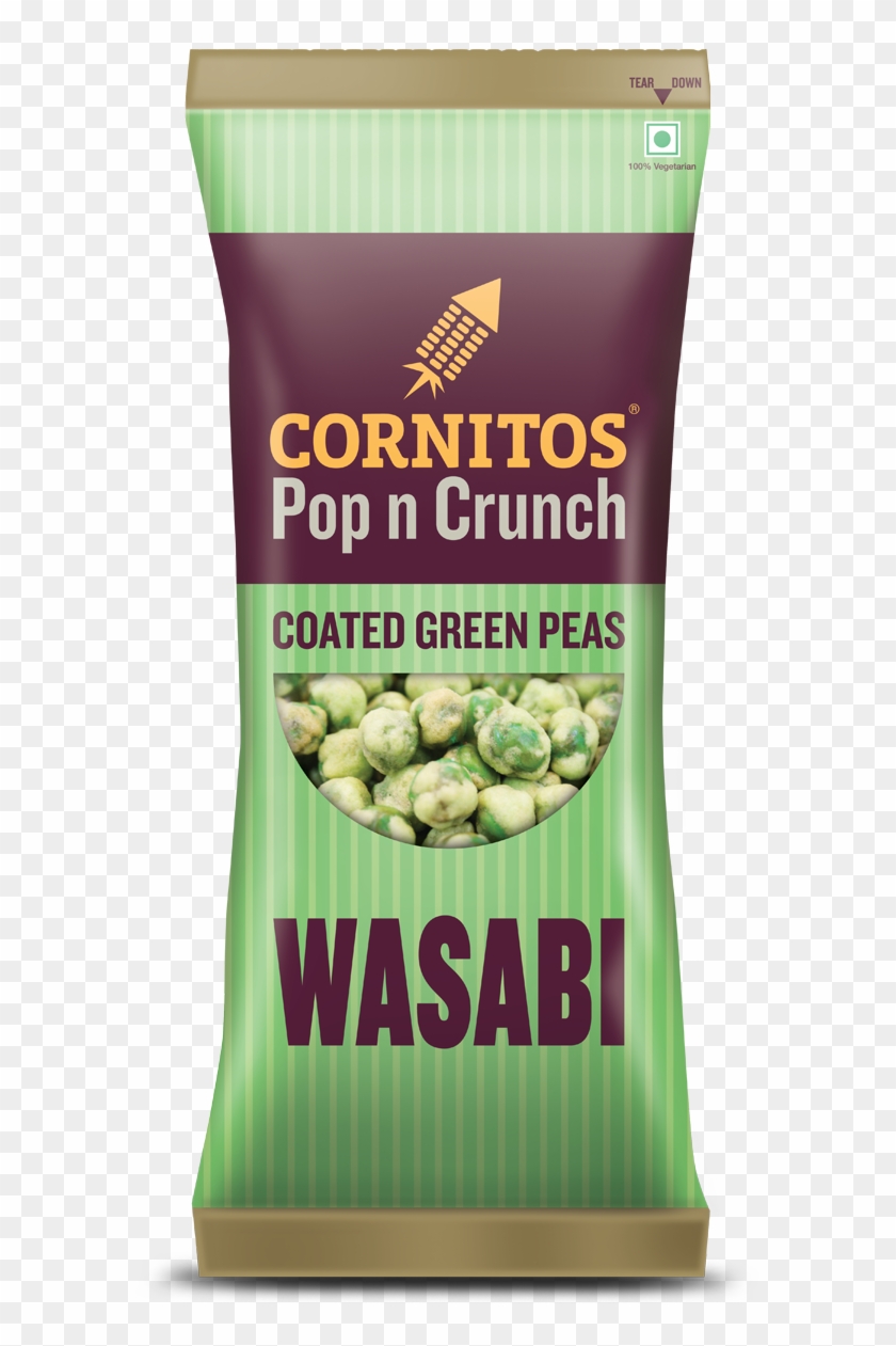 Cornitos - Cornitos Pop N Crunch Coated Green Peas Wasabi Clipart #1901864