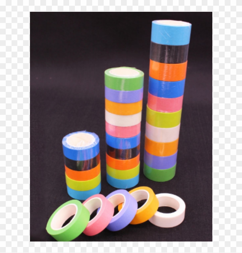 Brightly Colorful Custom Masking Paper Washi Tape - Circle Clipart