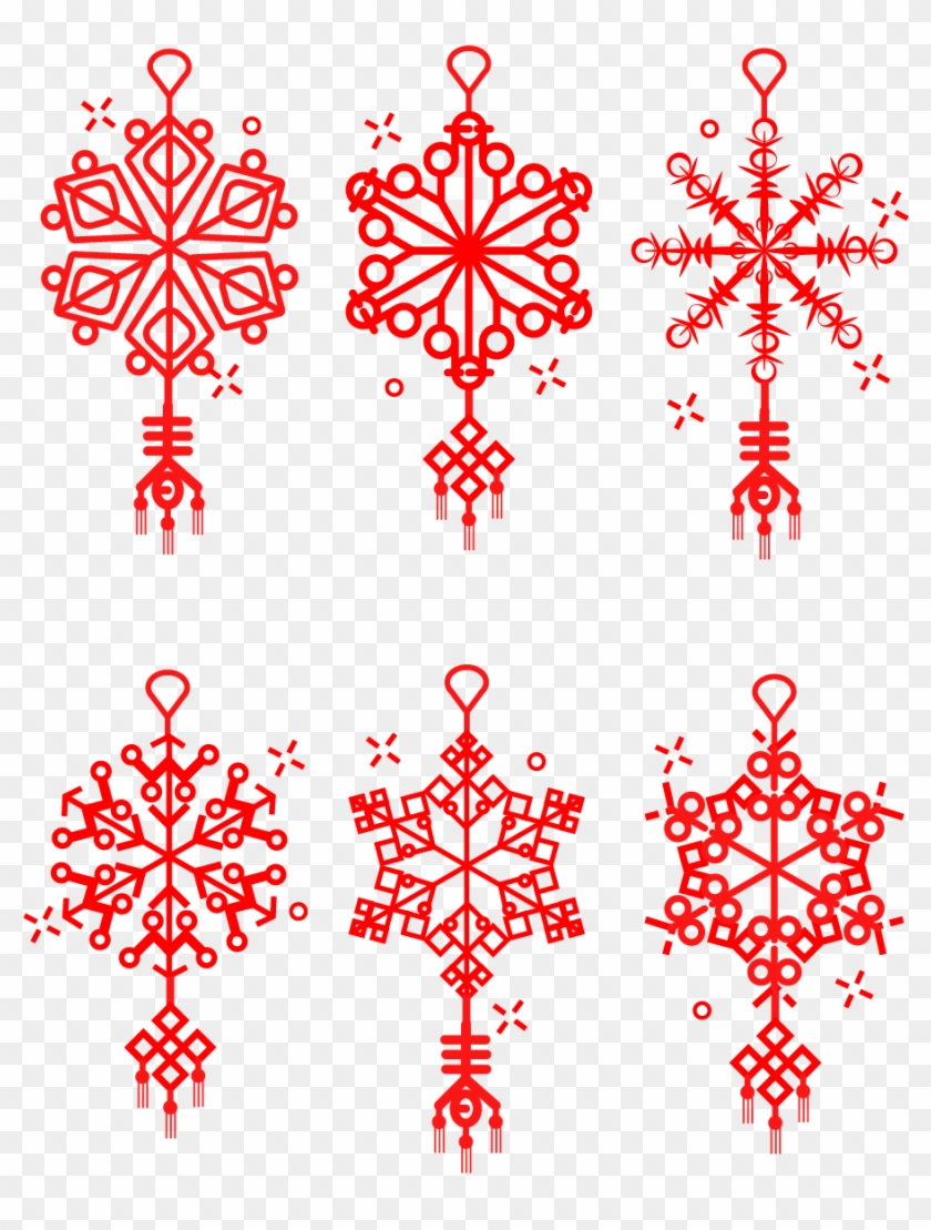 Spring Festival Elements Winter Snowflakes Pendant - Cross Clipart #1902947