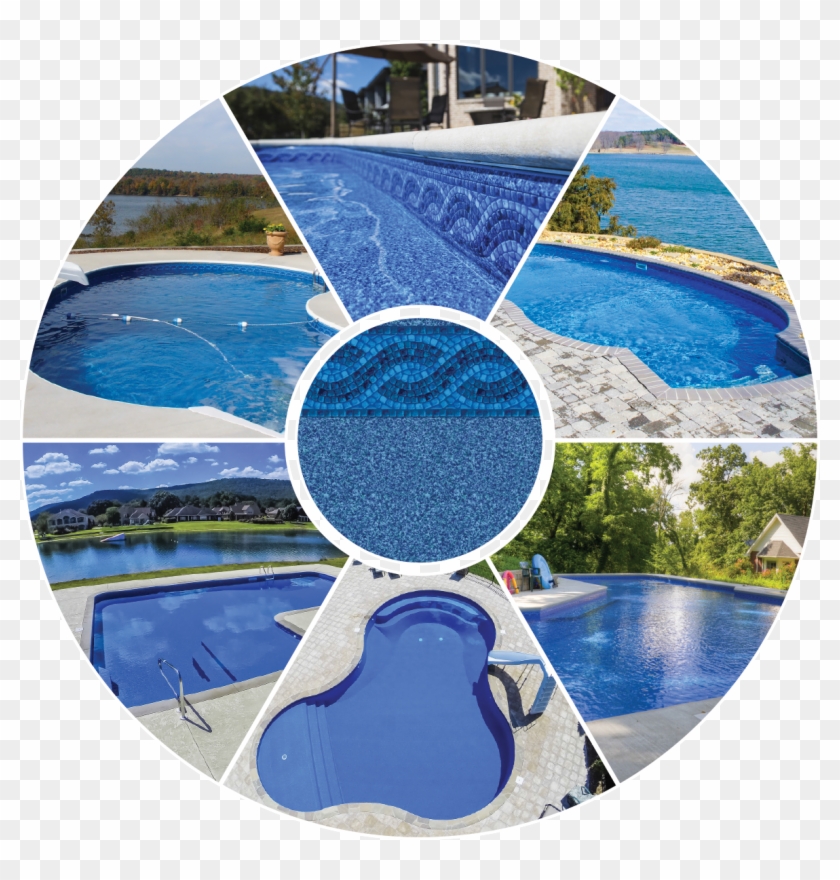 Ocean Wave Liner, Water Color Variety - Swimming Pool Clipart