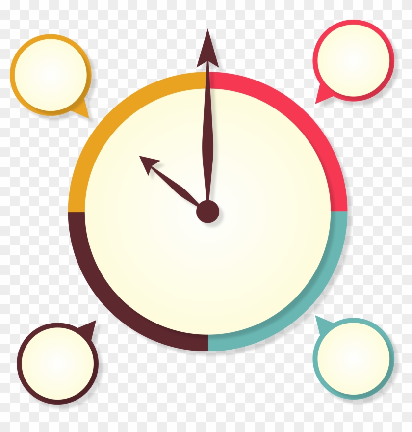 Infographic Clock Icon Clipart