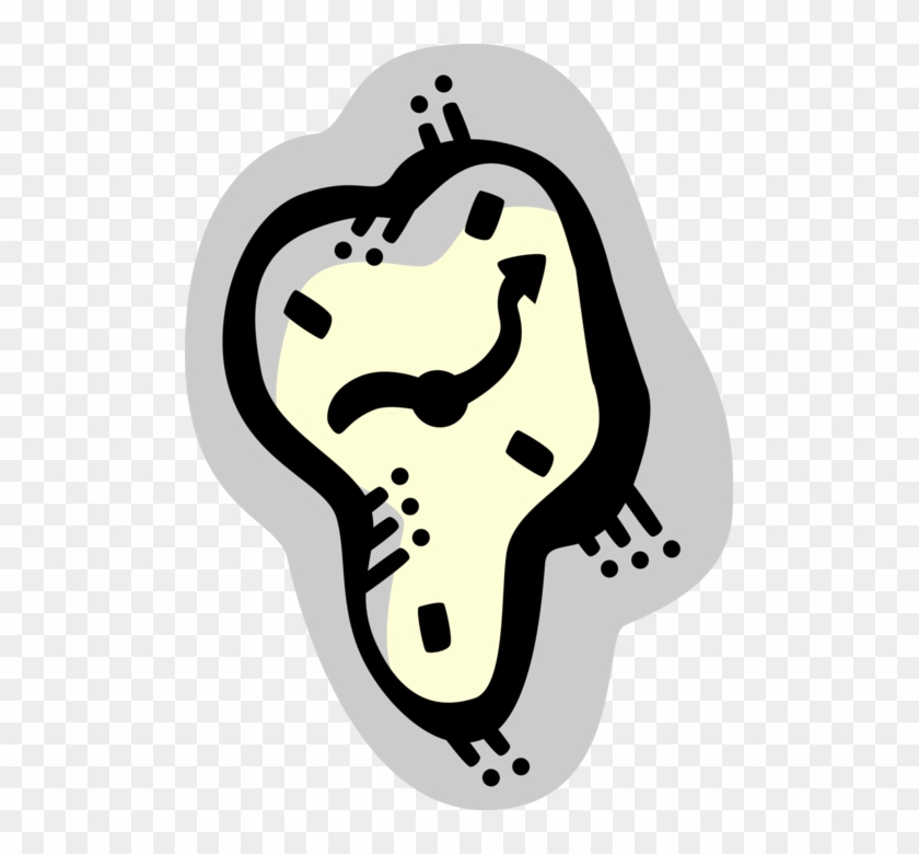 Vector Illustration Of Salvador Dalí Persistence Of - Salvador Dali Clock Vector Clipart