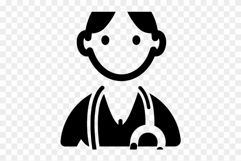 Nurse Clipart Emblem - Black And White Doctor Clipart - Png Download #1904648