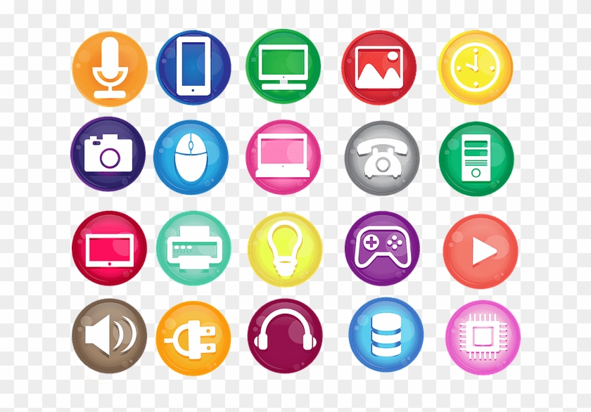 Microphone, Mobile, My Computer, Picture, Clock, Photo, - Business Development Icons Free Clipart #1904929