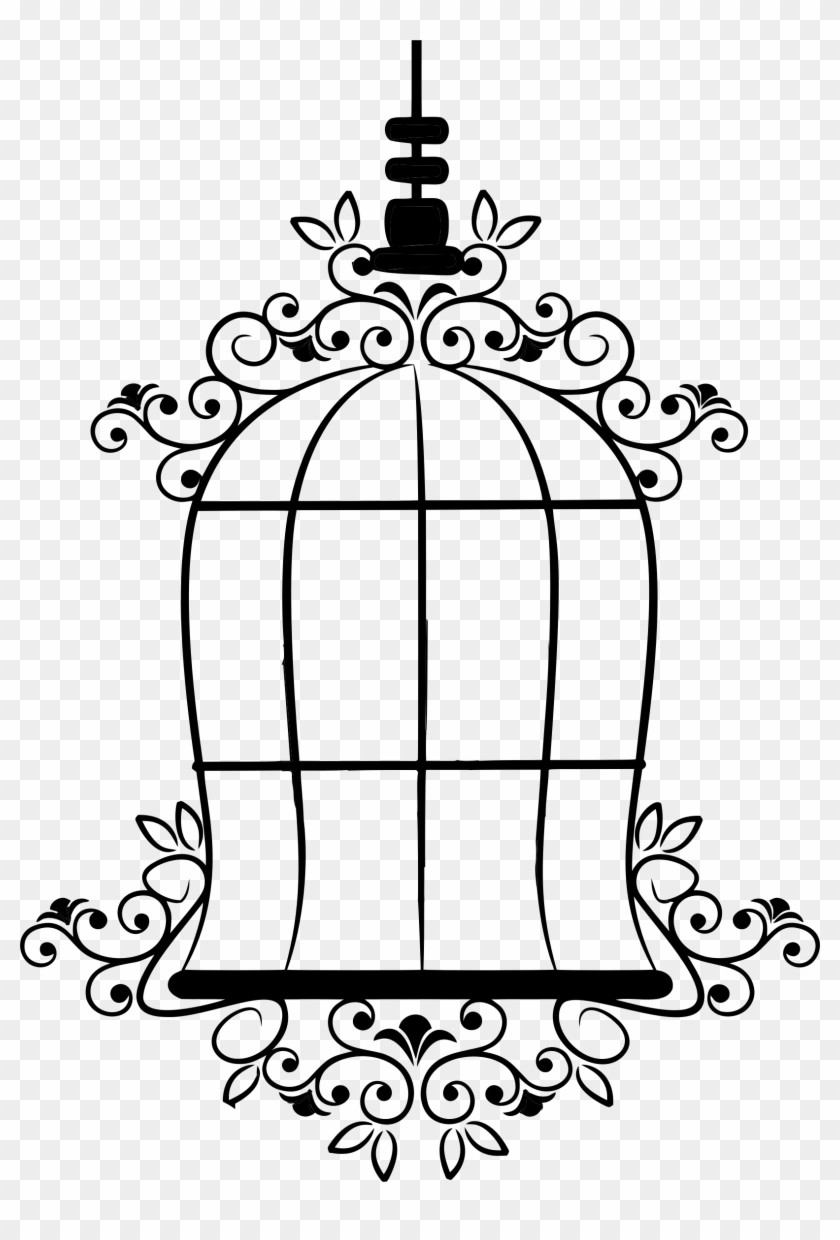 Big Image - Bird Cage Silhouette Svg Clipart #1904979