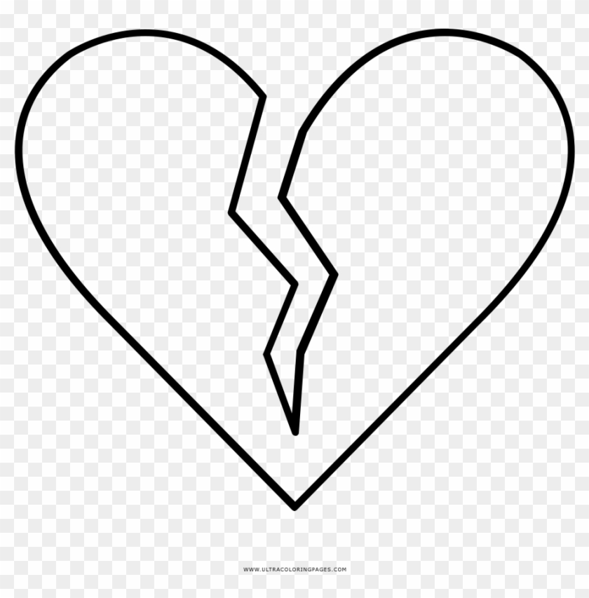 Heartbreak Coloring Page - Heart Clipart