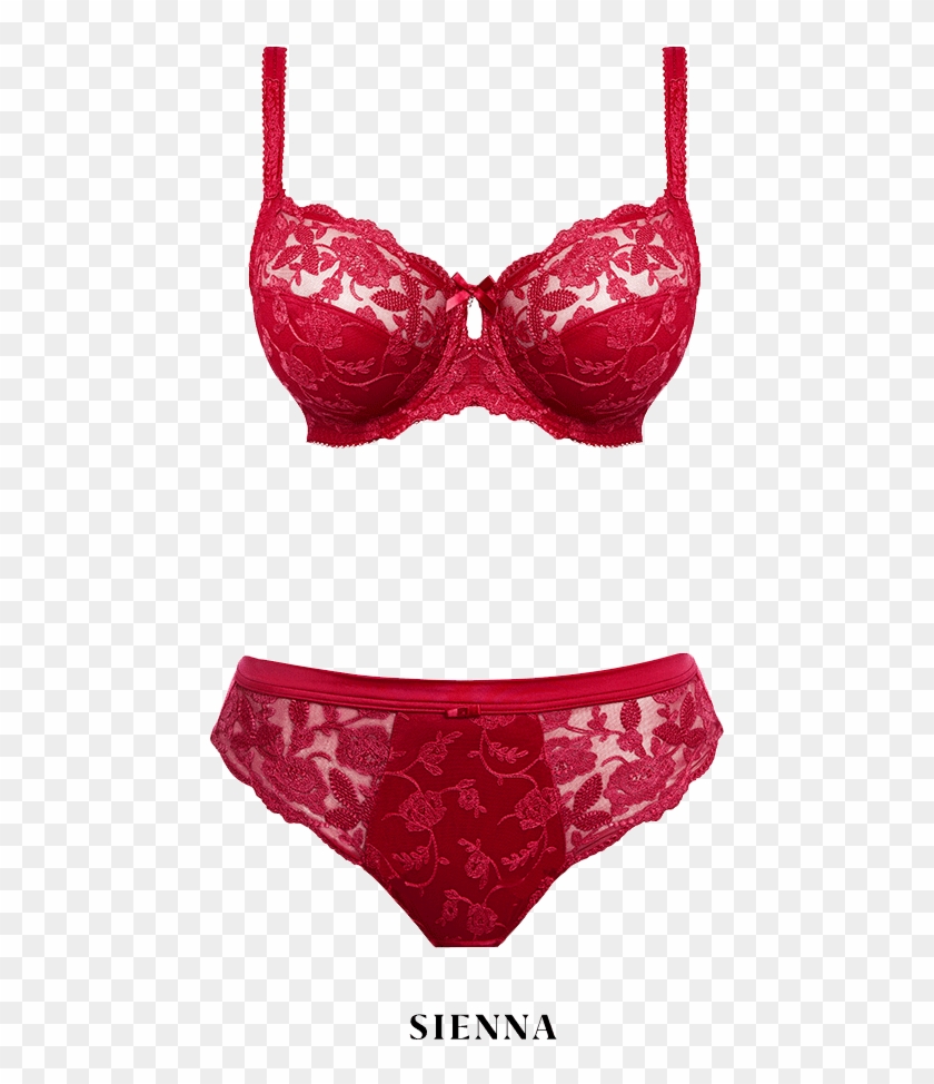 Fantasie Lingerie Sienna Red Side Support Bra - Lingerie Top Clipart