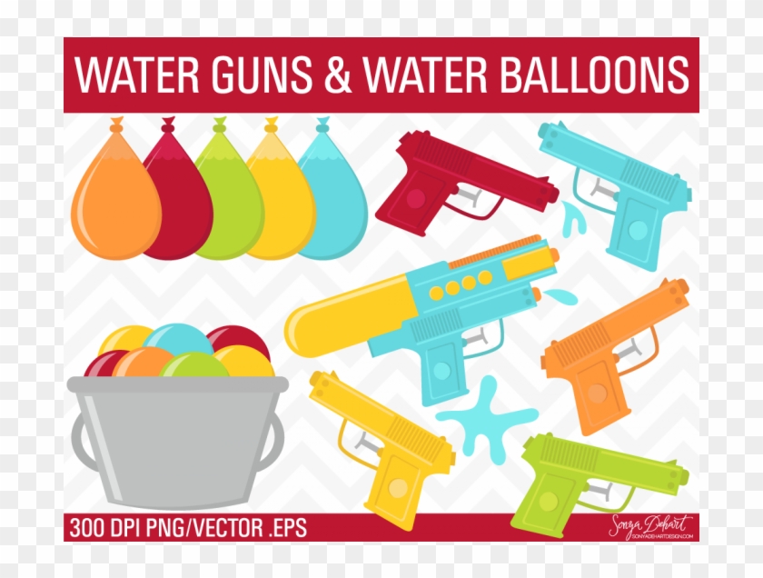Water Balloon Png - Water Guns Clipart Transparent Png #1906651