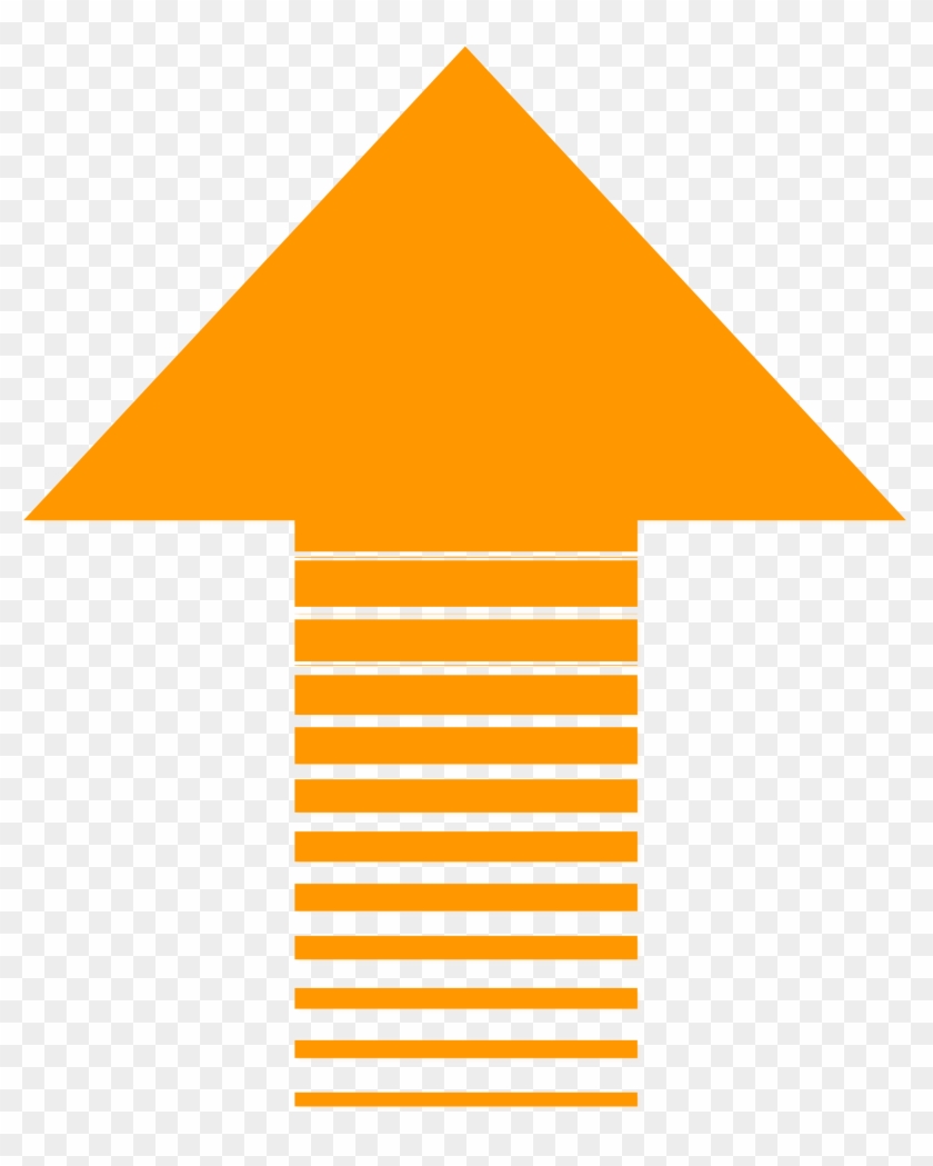 Orange Arrow On A White Background Clipart