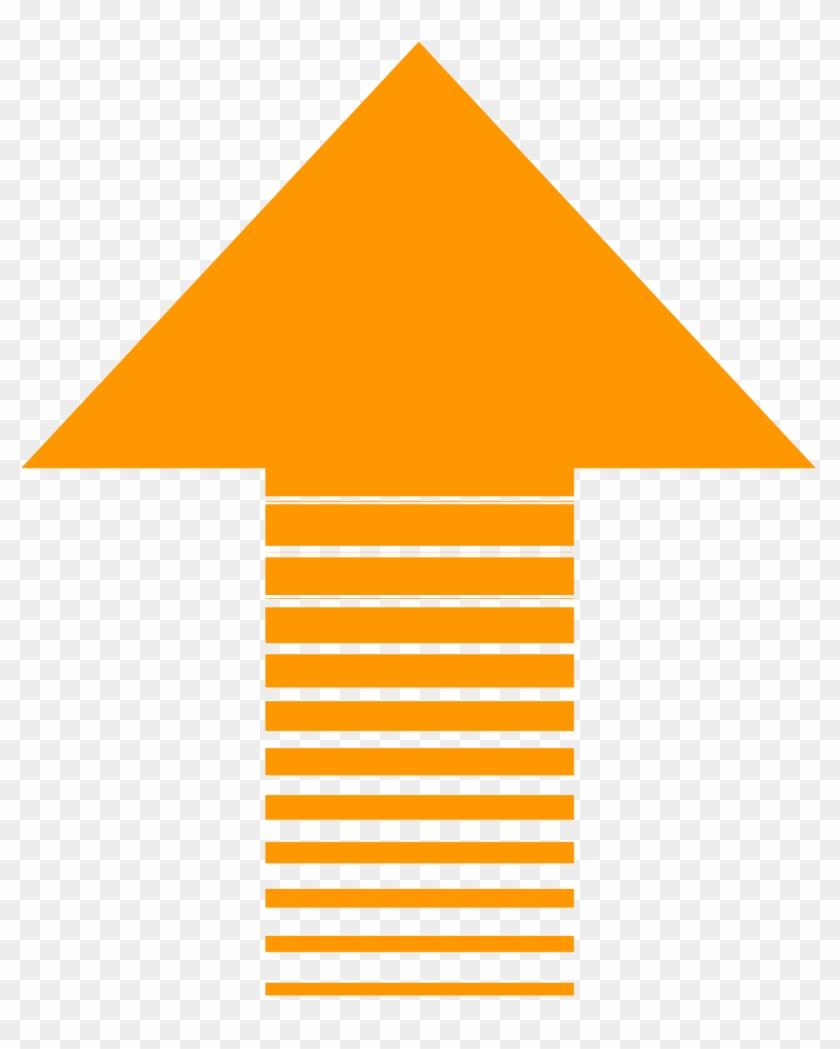 Orange Arrow On A White Background Clipart #1907504