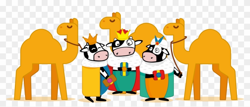 Reyes Magos Con Regalos - Cartoon Clipart #1907759