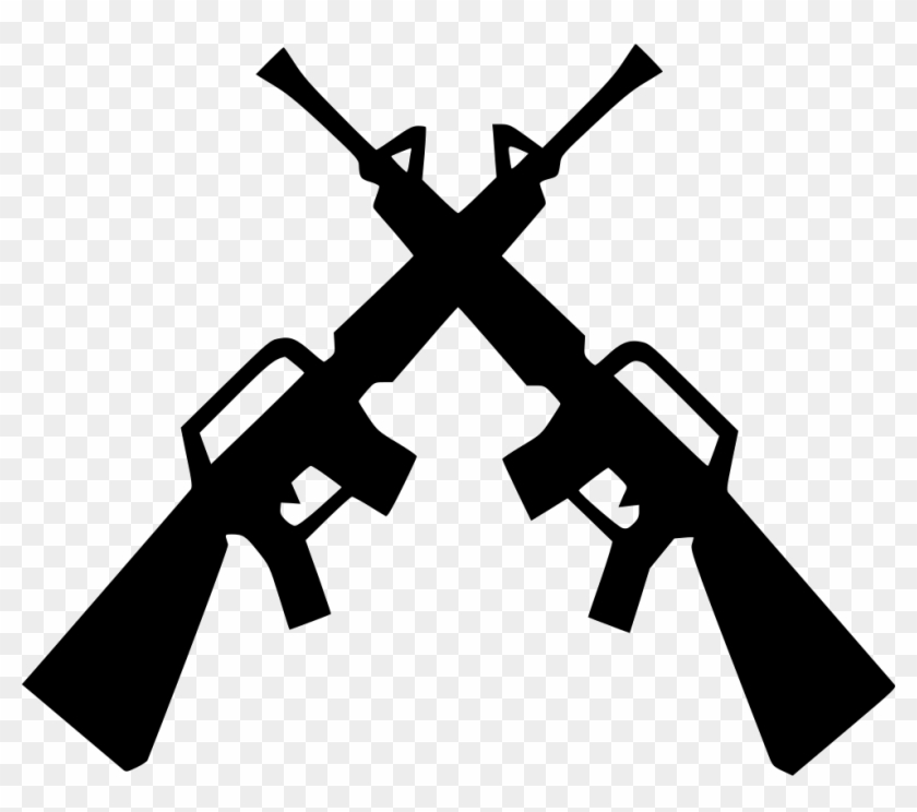 Png File Svg - Crossed Ar 15 Silhouette Clipart