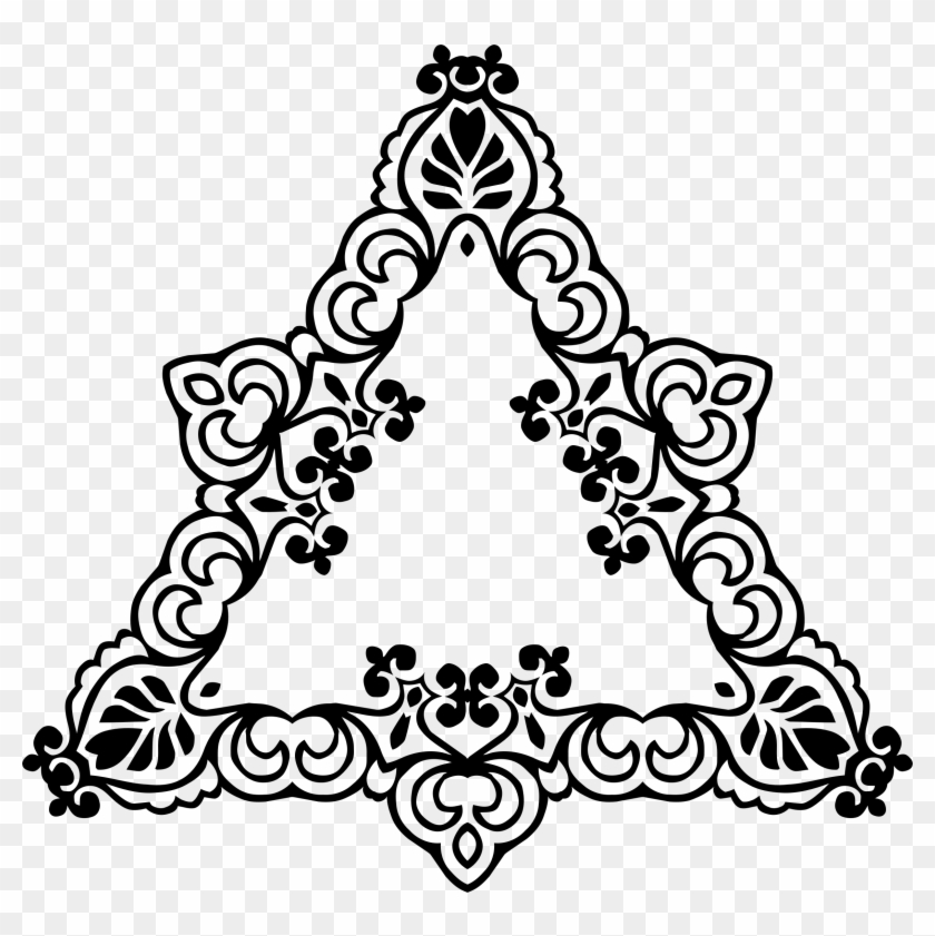 This Free Icons Png Design Of Vintage Frame Extended - Decorated Triangle Vector Clipart