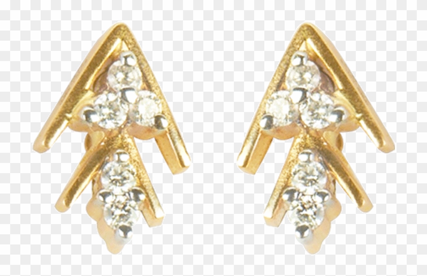 18kt Yellow Gold And Diamond Earring - Earrings Clipart #1908682