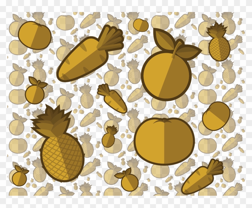 Patrón De Frutas - Pineapple Clipart #1908744