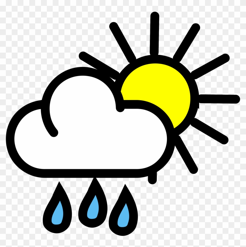 Partly Cloudy Cloudy Clipart Rain Clipartfox - Png Download