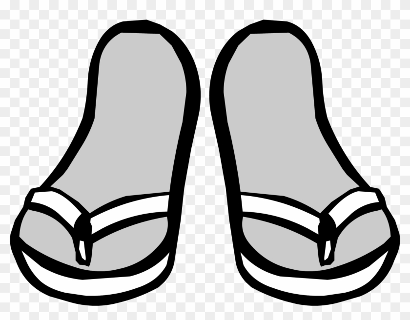 White Sandals Clipart #1909095