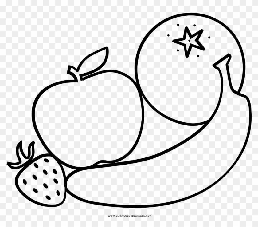 Frutas Página Para Colorear Clipart