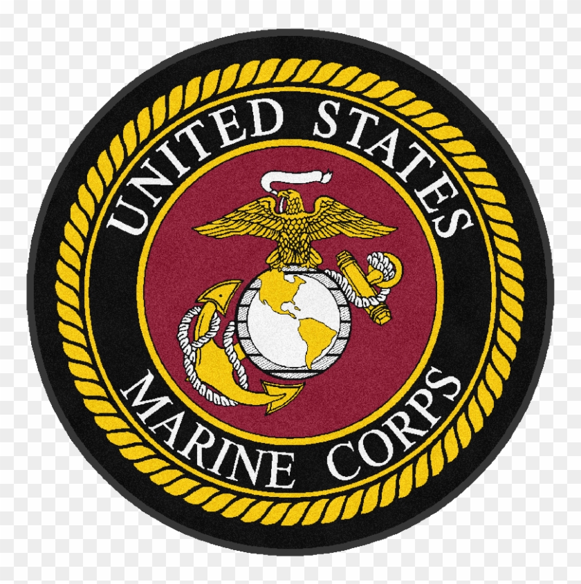 Us Marines Logo Buy Us Marines Corps Round Logo Rug Clipart #1909233