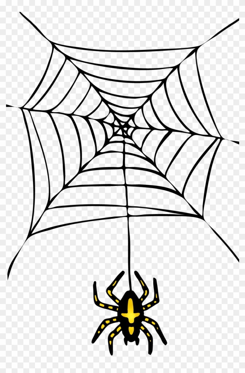 Large Size Of Halloween Spider Web Clipart Free With - Png Download #1909291