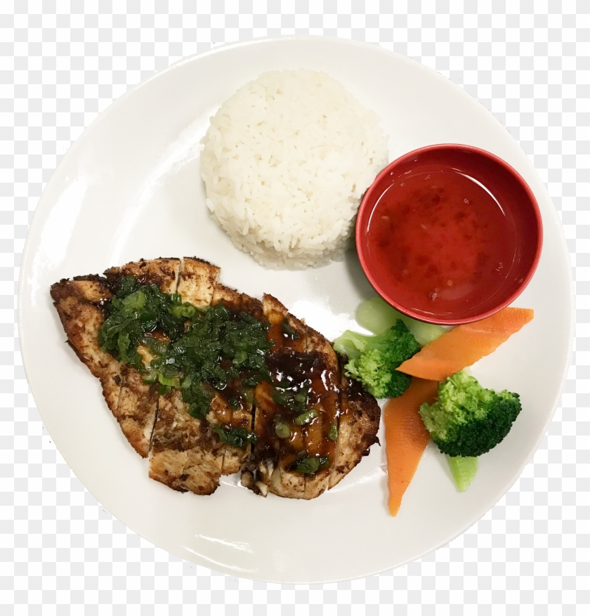 Grilled Chicken Rice Plate Clipart