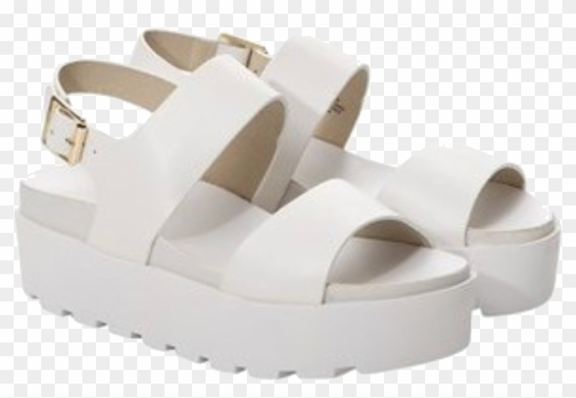White Platform Sandals Polyvore Moodboard Filler - White Moodboard Fillers Clipart #1909470