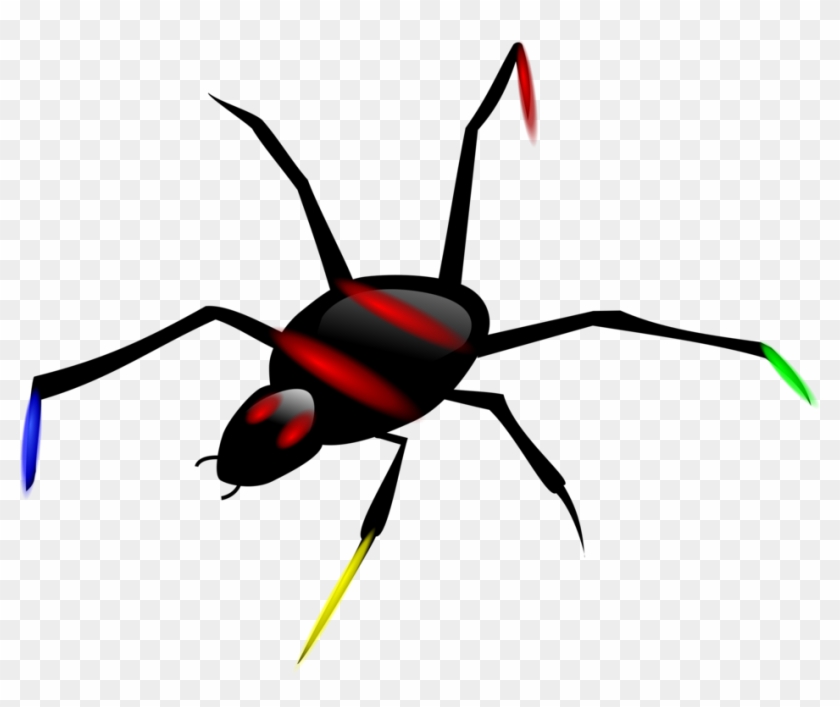 Spider Web Insect Download Halloween Hanging Spider - Spider Clipart - Png Download #1909844