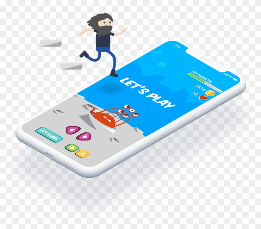 Mobile App Marketing For Gaming Apps - Smartphone Clipart