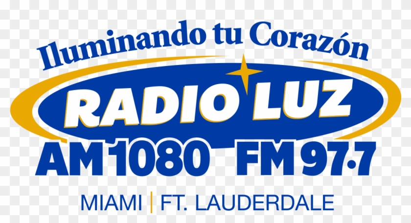 1080 Am Radio Luz Miami - Oval Clipart #1911088