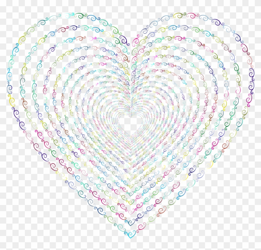 This Free Icons Png Design Of Prismatic Vintage Flourish - Heart Clipart #1911119