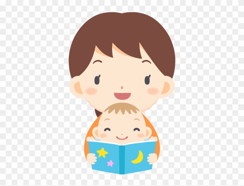 Woman Reading A Picture Book For Baby Free Png And - Baby Reading Book Png Clipart