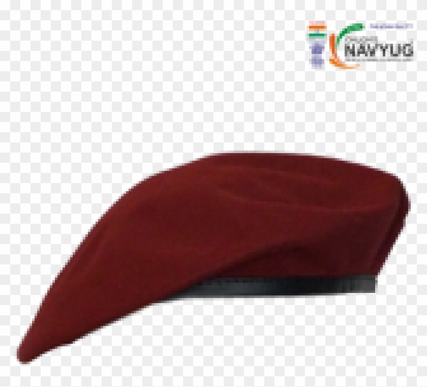Beret Cap Maroon Light Weight - Indian Military Cap Png Clipart