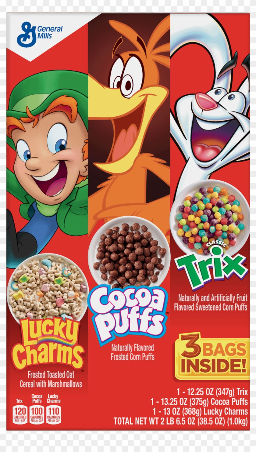 Breakfast Cereal Trix Nutrition Facts Label Cocoa Puffs - Lucky Charms Cocoa Puffs Clipart #1911454
