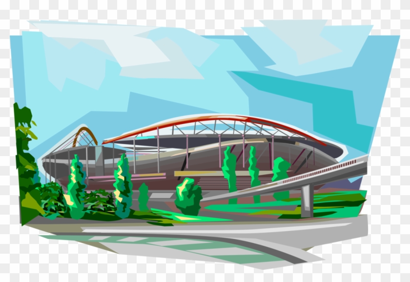 Vector Illustration Of Stadium Of Light Estádio Da - Estadio Da Luz Art Clipart