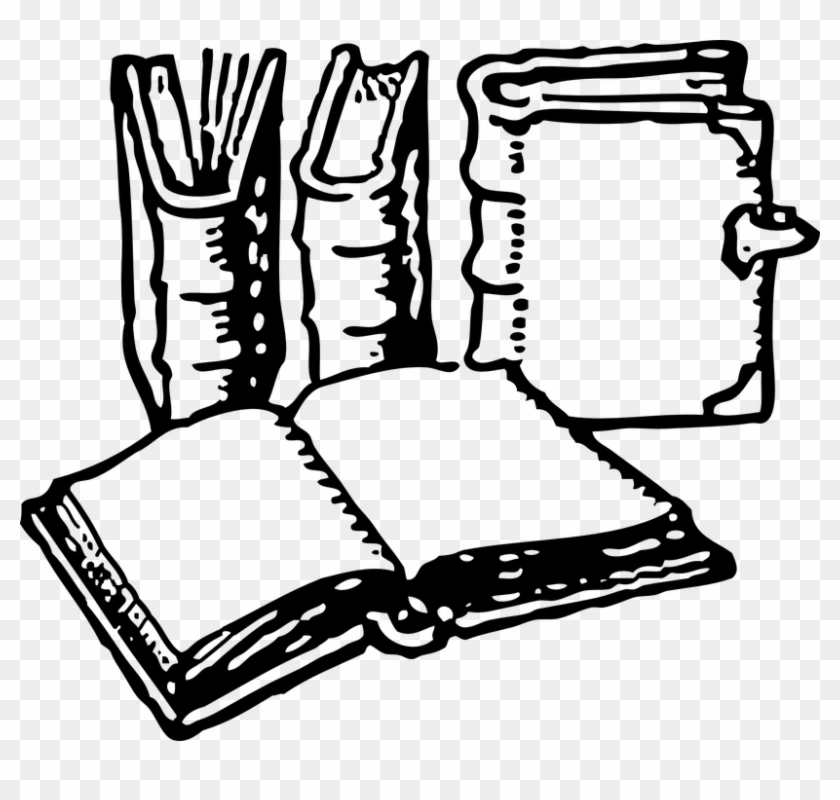 Books Leather Bound Free Vector Graphic On - Old Book Coloring Pages Clipart