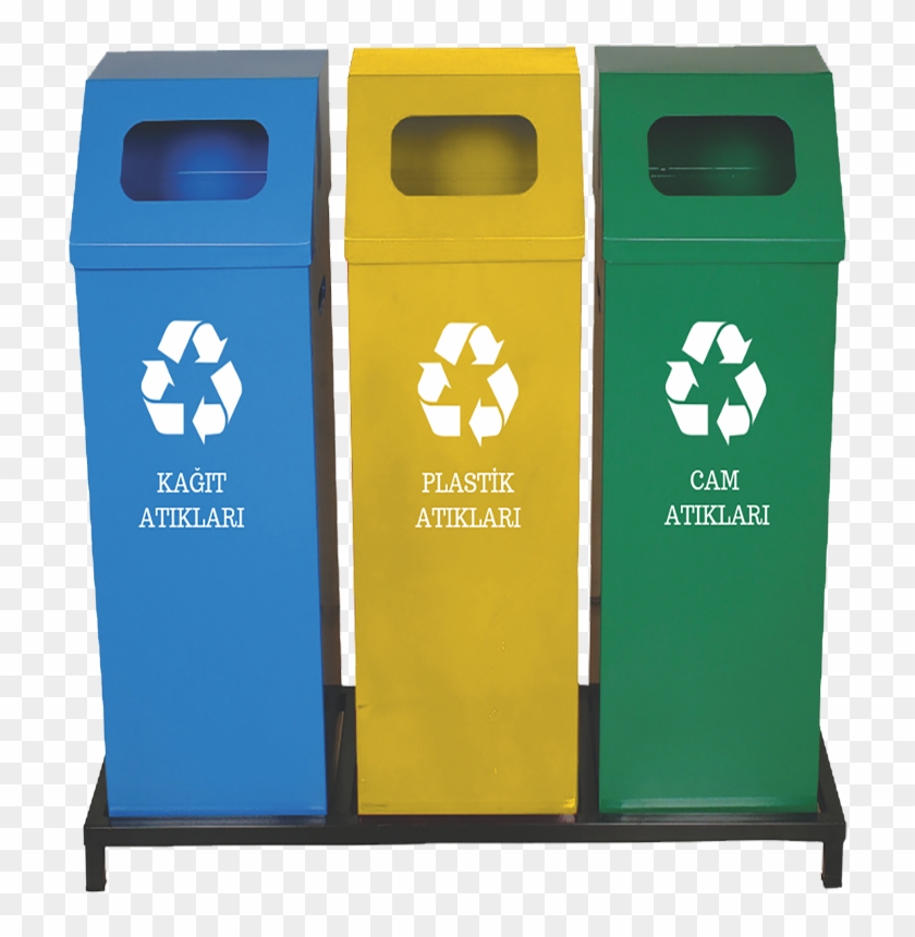 Tm 247 Square Recycle Bin Painted Base - Plastic Clipart #1911901