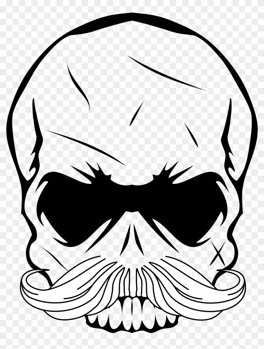 Skull Mustache Icons Png Free And Downloads Clipart