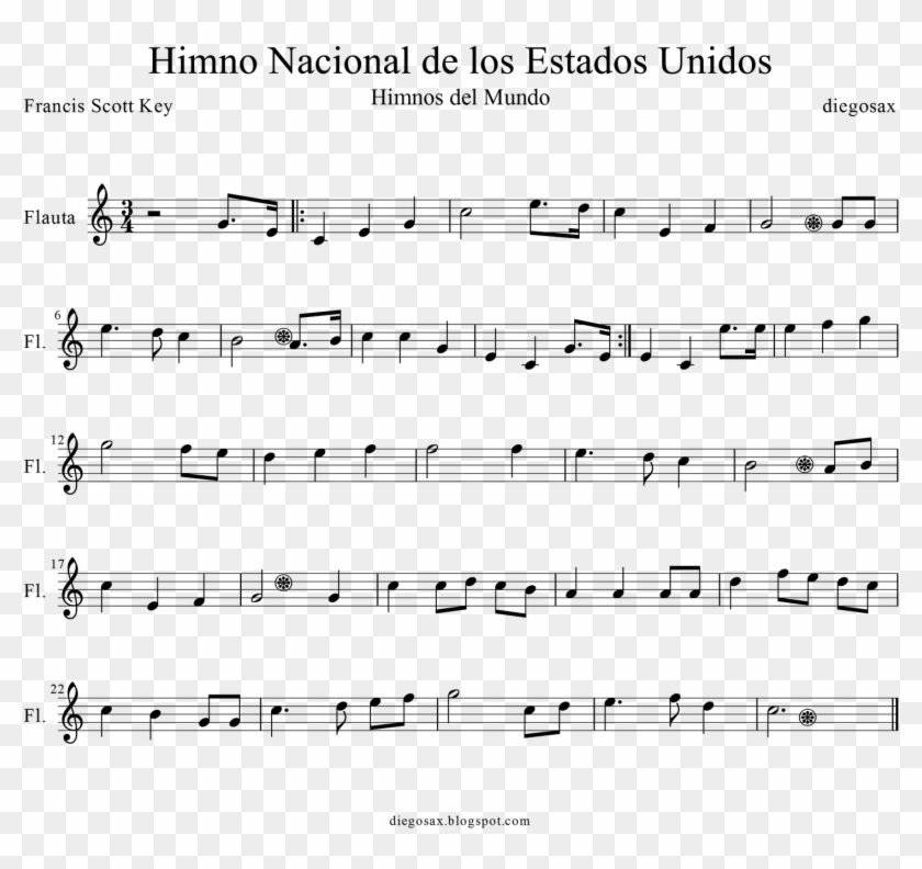 Partitura Del Himno Nacional De Los Estados Unidos Clipart #1912301