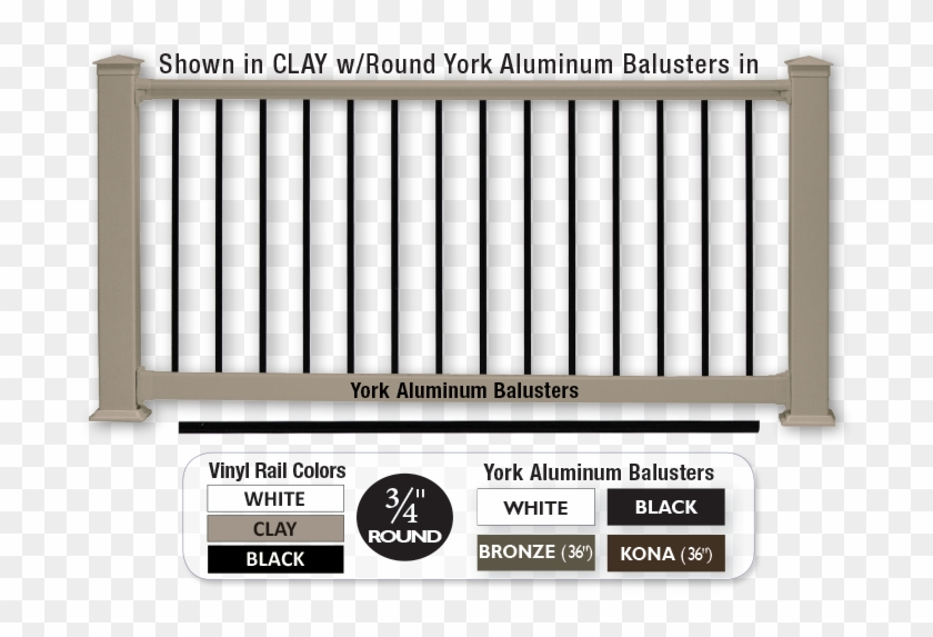 200 York Railing / Clay - Window Blind Clipart