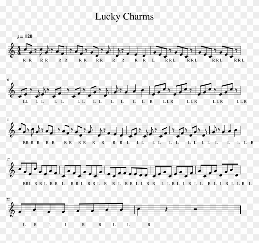 Lucky Charms Sheet Music 1 Of 1 Pages Clipart