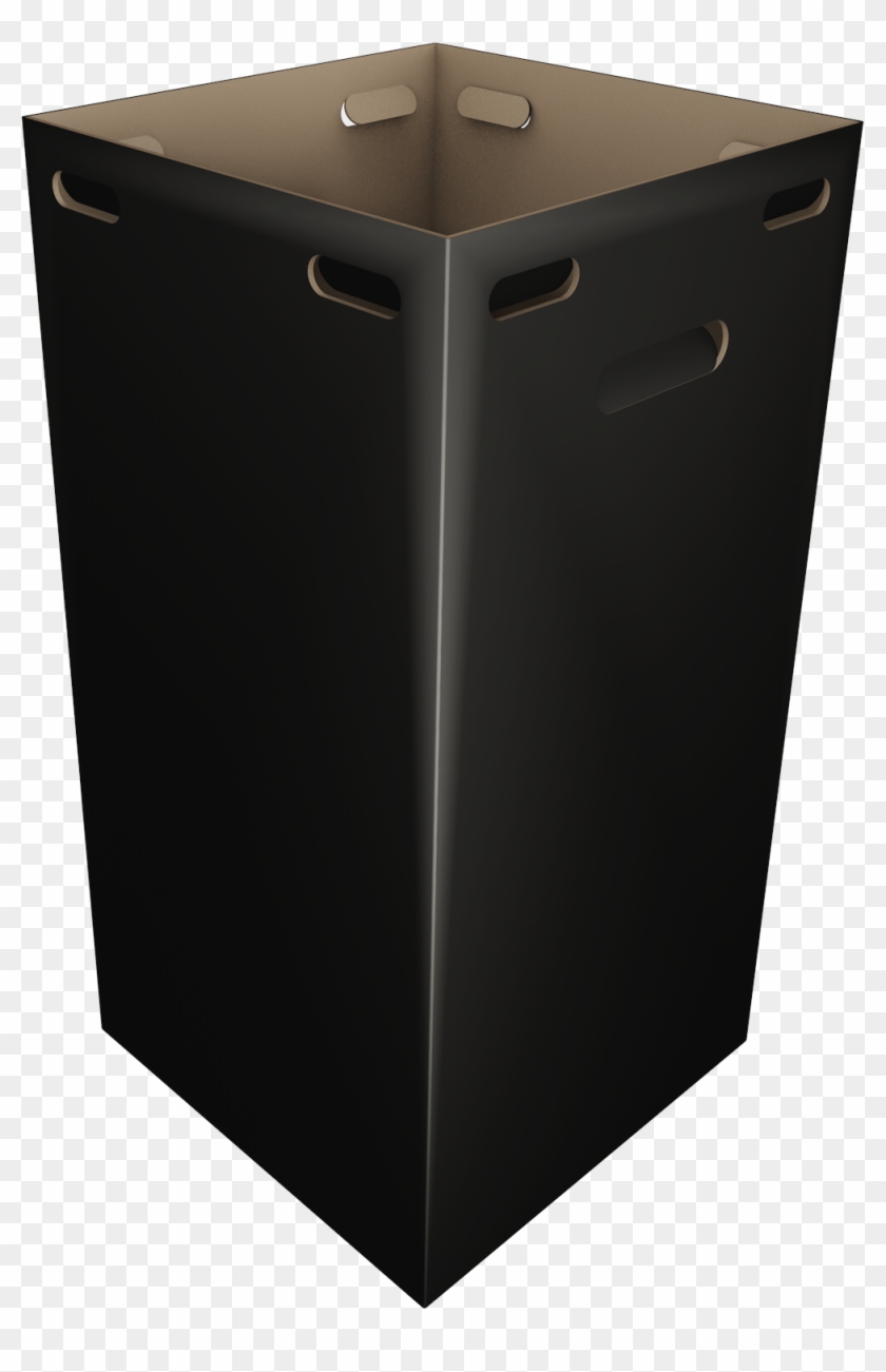 16x16x31 Black Cardboard Bin Clipart