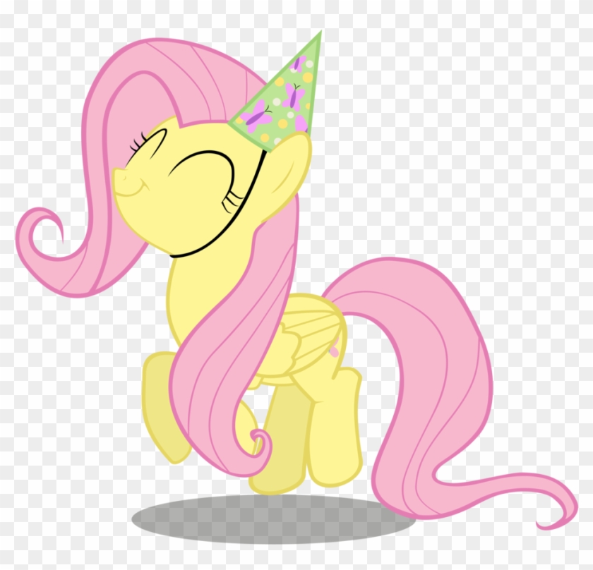 Coldbologna, Fluttershy, Happy, Hat, Party Hat, Safe, Clipart #1913128