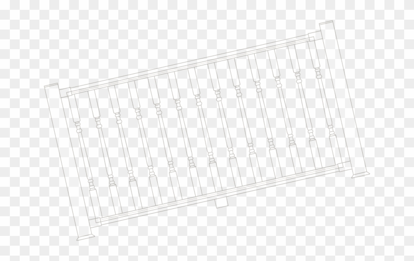 Railing Line Drawing By Tidewater Virginia Peninsula - Outdoor Bench Clipart #1913867