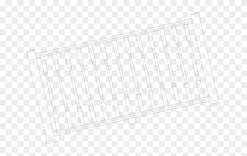 Railing Line Drawing By Tidewater Virginia Peninsula - Outdoor Bench Clipart