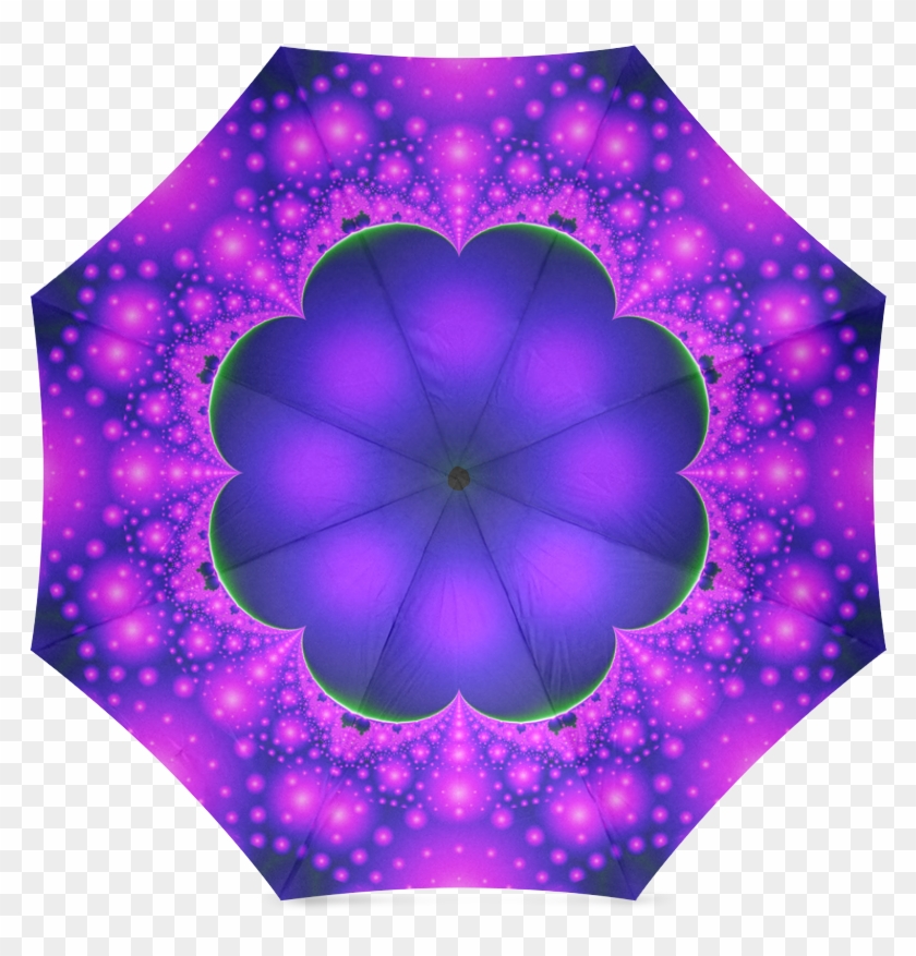 Purple And Pink Glow Foldable Umbrella Artist Tracey - Umbrella Clipart #1913872