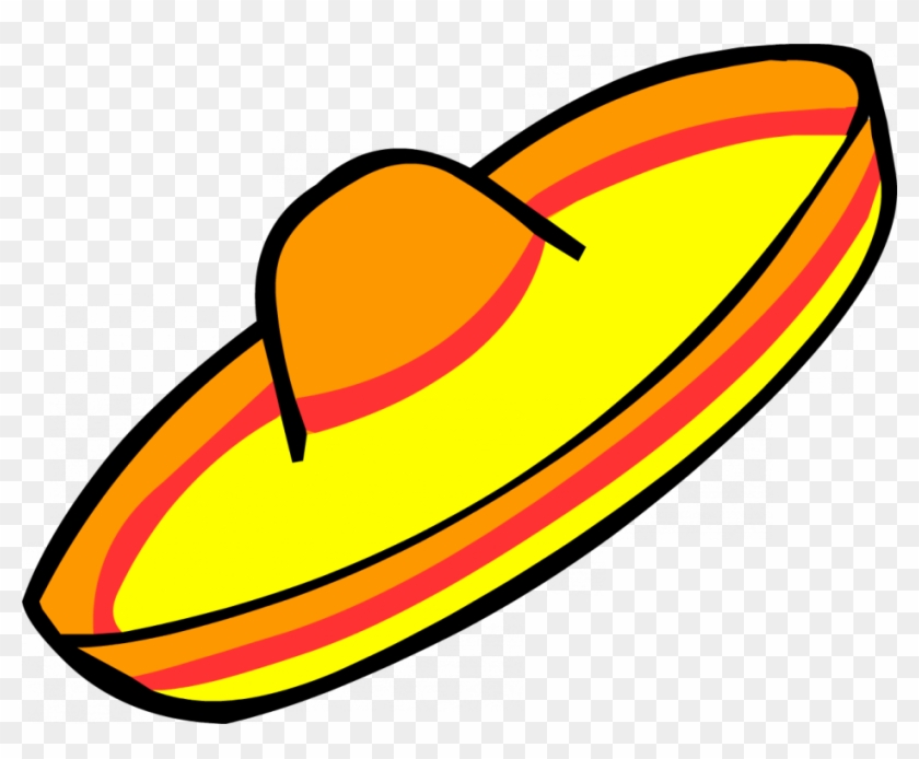 Cartoon Clipart Of A Black And White Jumping Sombrero - Sombrero Hat Clipart - Png Download #1914400