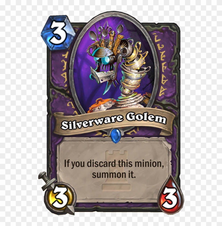 Silverware Golem Card - Spirit Of The Bat Hearthstone Clipart
