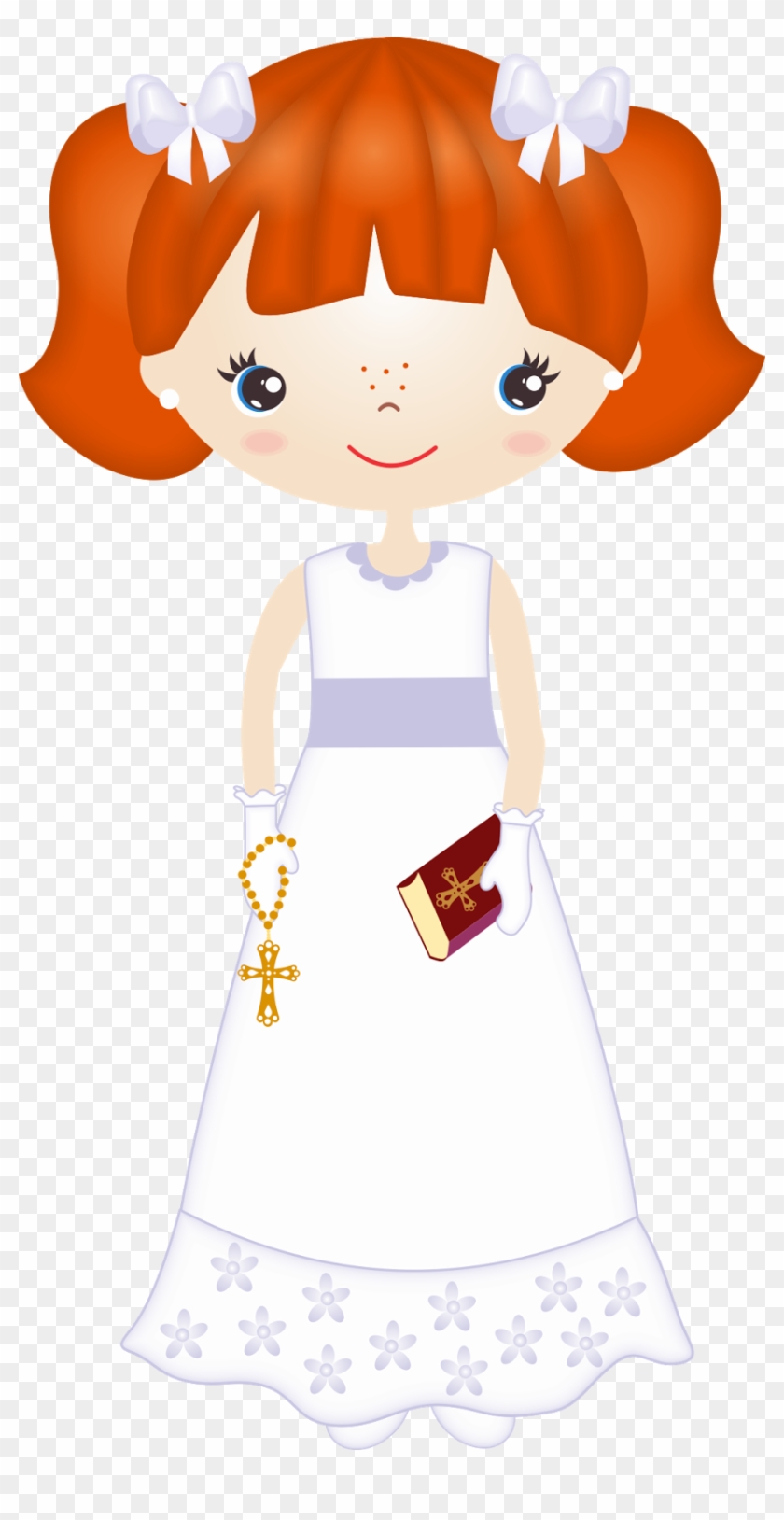 First Communion Girls Firstmunion Clip Art Oh My - Tarjetas De Comunion Nenas - Png Download