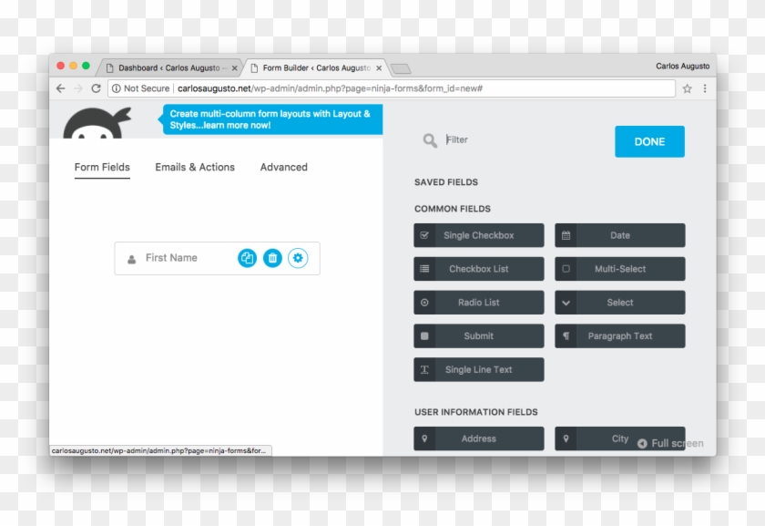 Create Multi Column Form Clipart