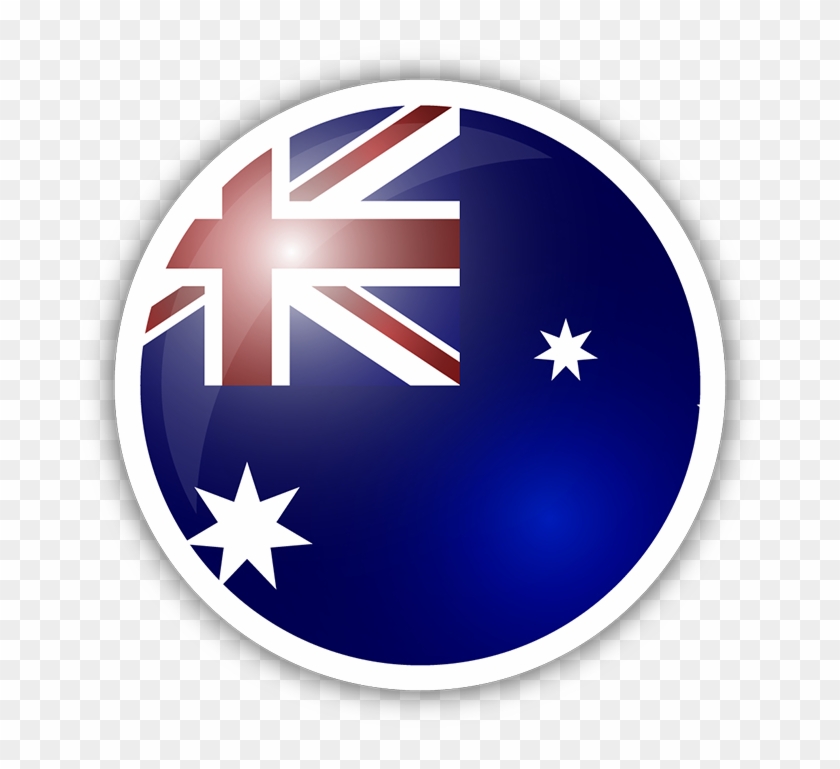 Australia Flag Circle Sticker Clipart